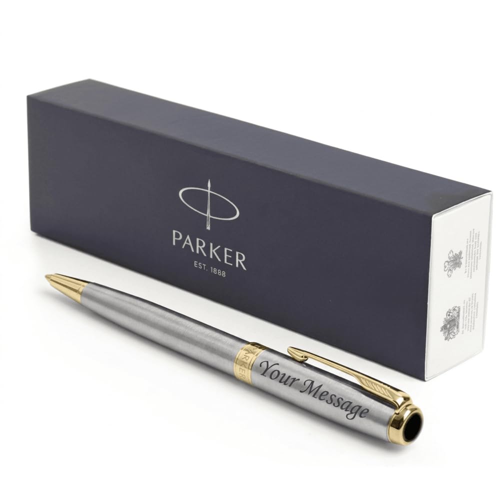 Personalised Parker IM Ballpoint Pen - Luxury Custom Engraved Parker Pen | Premium Executive Gift for Fathers Day, Graduation, Retirement | Corporate Office Pens with Logo or Name
