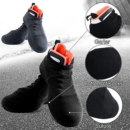 SATINIOR 4 Pairs Dance Shoe Socks over Sneaker for Smooth Floors Dance Protect Knees Shoe Sliders Ballet Dancer Turning Socks2