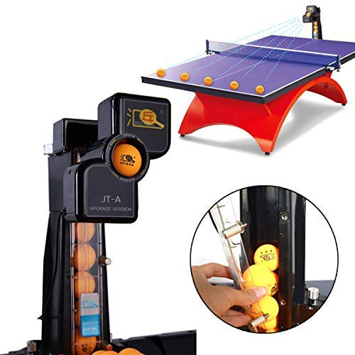 NICCOO Table Tennis Robot with Catch Net Automatic Ping Pong Robot Machine for Training with 9 Different Spin Balls Table Tennis Robots Automatic Ball Machine for Training 50W