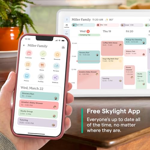 Image of Skylight Calendar 2 - 15-inch Full HD Touchscreen Digital Calendar, Featured on Wirecutter - Wall Planner & Interactive Chore Chart, Smart Family Organizer, 16GB Storage, Wi-Fi, Wall Mount Included - Classic, White