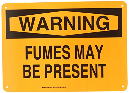 Panneau chimique Brady 126556 danger signalisation orange Fumes May Be Present