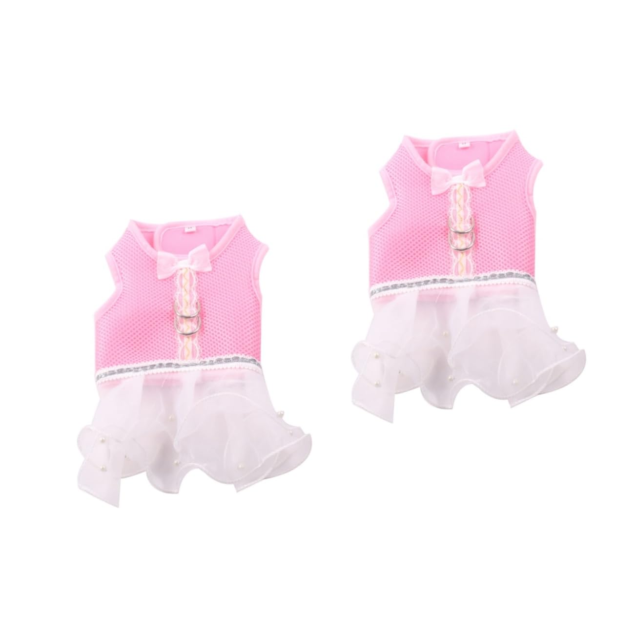 Robe de chat et petit chien rose COLLBATH | Lot de 2 déguisements tutu pour animal de compagnie