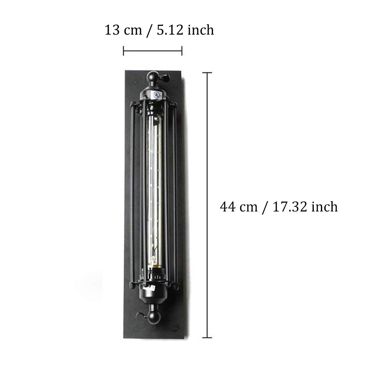 Pauwer Lot de 2 Appliques Murales Industriel Rétro Vintage Lampe murale E27 pour Bar Chambre à Coucher Cuisine Restaurant Café Coulo (Ampoule incluse) (Lot de 2 Appliques Murales)