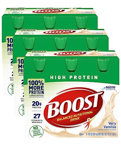 BOOST High Protein Nutritional Drink (Vanilla, 6 count (Pack of 3...