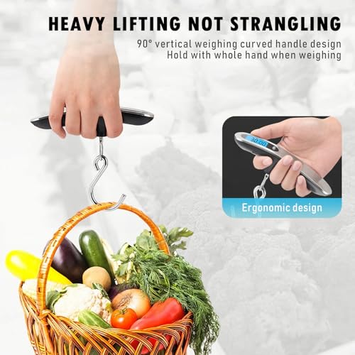 Luggage Scale, New 2.0 Portable Digital Suitcase Weight Scale with USB Charging, 110 Lb/50kg Luggage Scale with Hook, Travel Scale for Travel, Household and Outdoor3