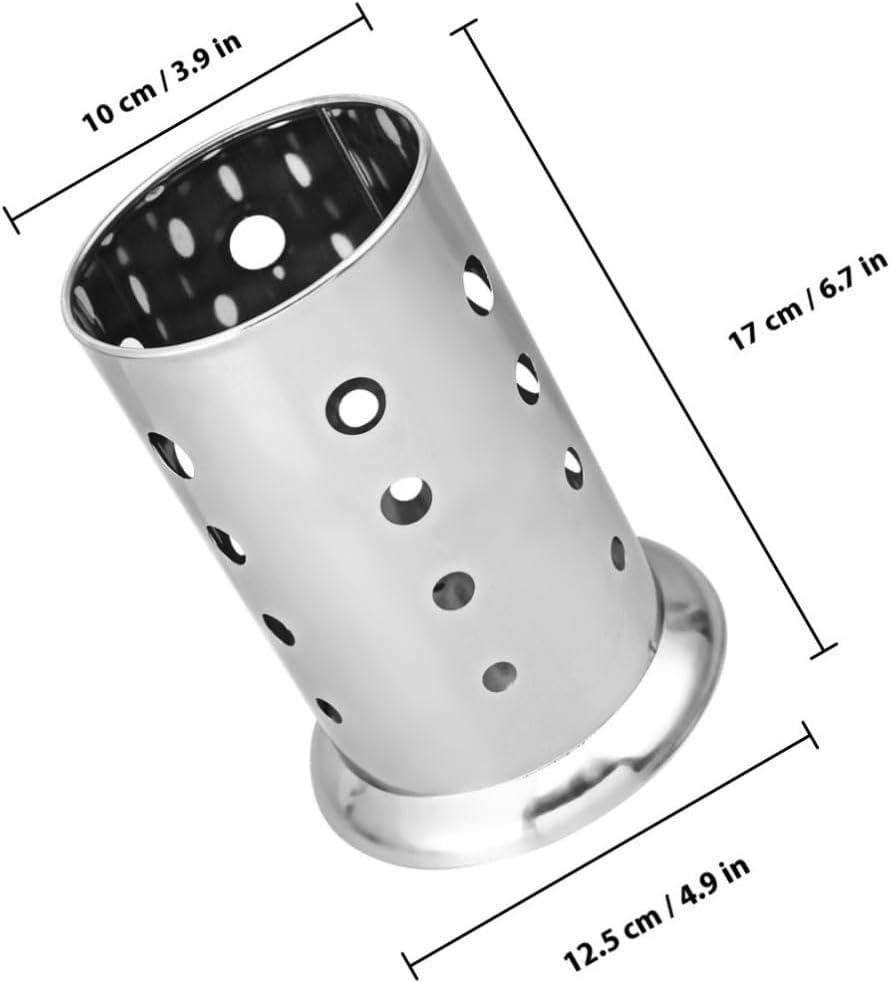 Stainless Steel round Hole Chopsticks Holder for Kitchen Counter Storage