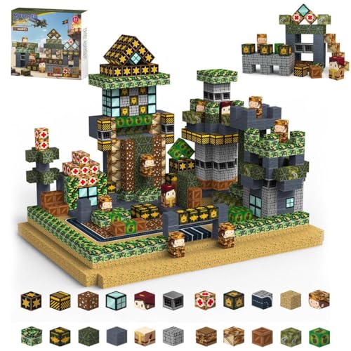 100PCS Magnetic Blocks,Magnetic Building Blocks,Magnet Cubes for Kids Toys,Sensory STEM Building Toys for 3-5 4-6 5-7 6-8 Year Old,Travel Outdoor Kids Games Boys Girls Birthday Gifts (0.8-inch blocks)