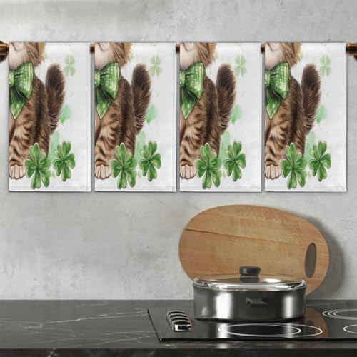 Torchons de cuisine microfibre 4 pièces doux et absorbants de 45x72
