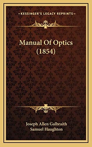 Manual Of Optics (1854)