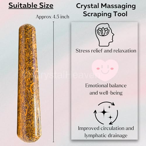 Image of Mariyam Jasper Crystal Wand - Smooth Crystal Wand for Energy Healing, Chakra Balancing, Meditation and Home Decor - Crystals and Healing Stones for Gift