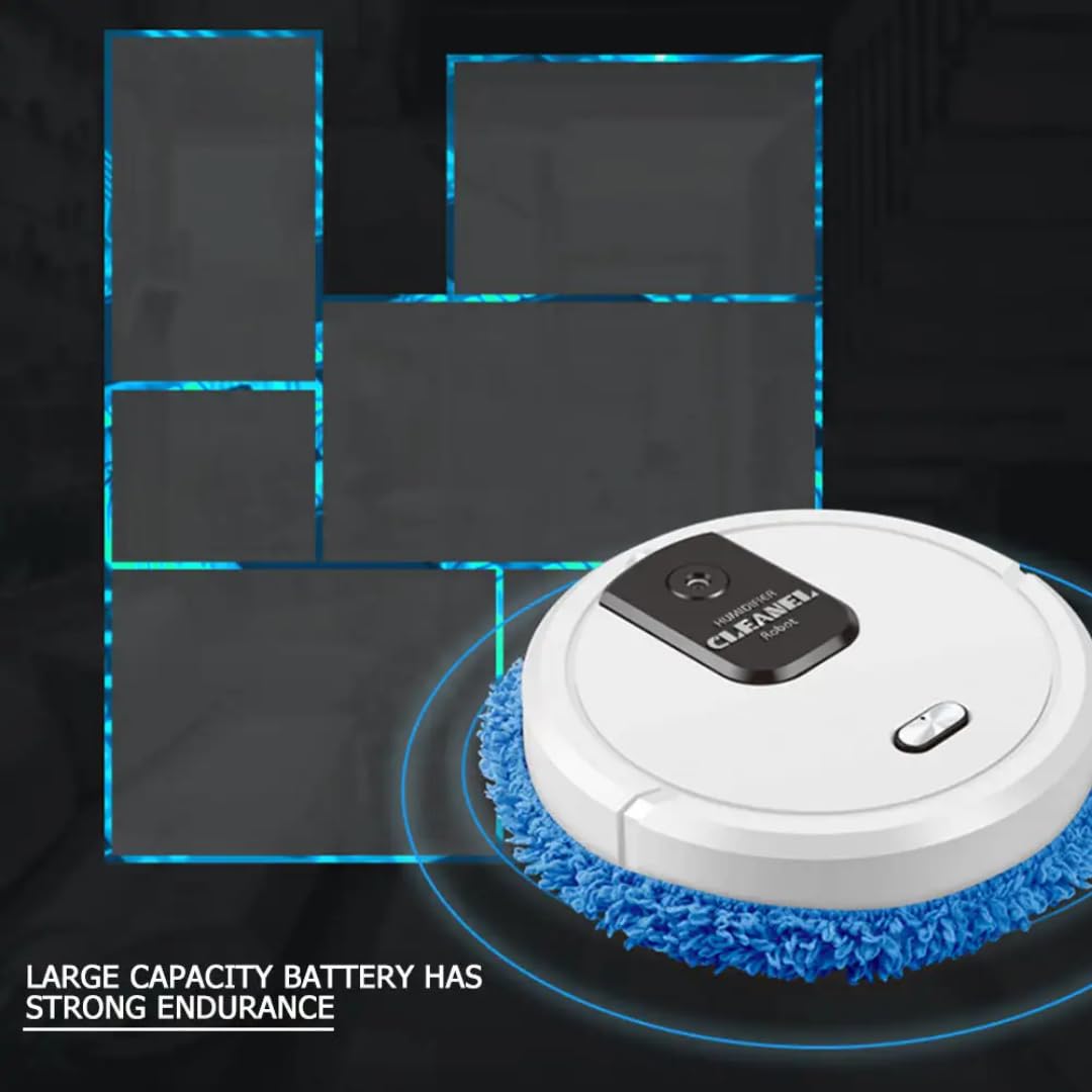 Odkurzacz robota Mini BDIT - kompaktowy odkurzacz z ładowaniem USB, zintegrowany mop, zapobiega kurzowi i sierści zwierząt, cichy, przeciw przeszkodom, do domu i biura