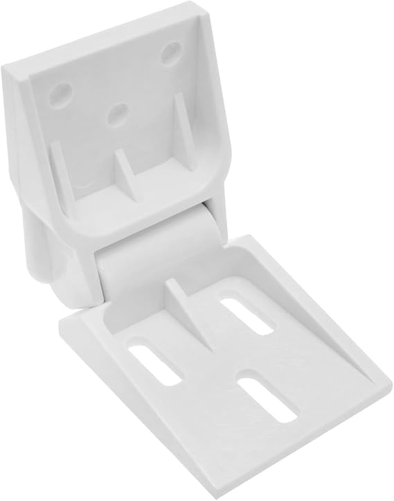 Lovelysp Freezer Plastic Hinges Small Chest Freezer Hinges 3 Holes Folding Freezer Hinge with Mounting Screws Counterbalance Universal 95-110 Degrees Small Freezer Hinges Replacement Parts 2PCS