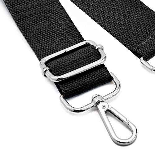 ZOOEASS Wide Shoulder Purse Strap Replacement Adjustable Belt Canvas Bag Crossbody Handbag(S-Black) by ZOOEASS - Image 4