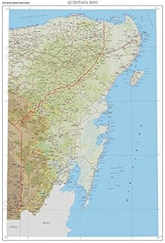 Print on Demand (Paperback) Quintana Roo State Mexico POD Wall Map Book