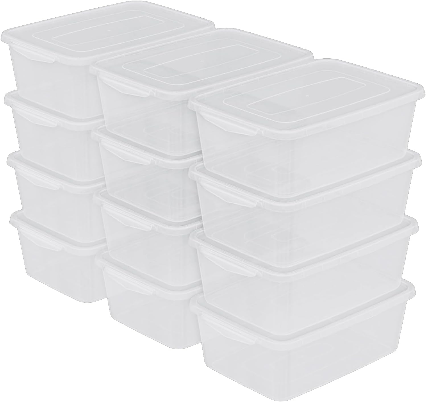 16 Quart Storage Latching Bin, Pizza Dough Proofing Box, 12 Pack