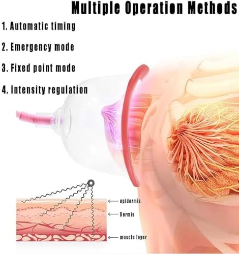 Electric Breast Enhancement Device, Double Cup Bust Lift Machine for Women, Firm & Elastic Breast Care, Improve Sagging, Enhance Breast Health & Appearance image 3