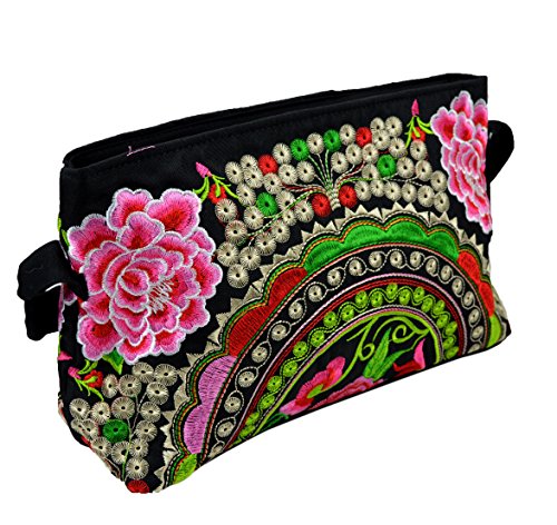 Bermoni Multicolore sac à bandoulière en toile avec la broderie (WW-02)