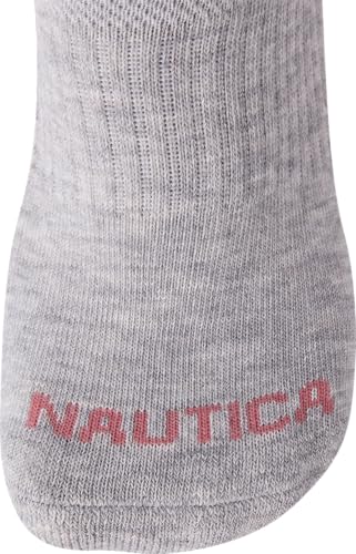Image of Nautica Womens No Show Socks Moisture Wicking Athletic Low Cut Socks 6 Pack | Moisture Wicking Dri-Motion Fabric, Cushioned Key Areas, Banded Arch Support, No Show Low Cut, Shoe Size 4-10