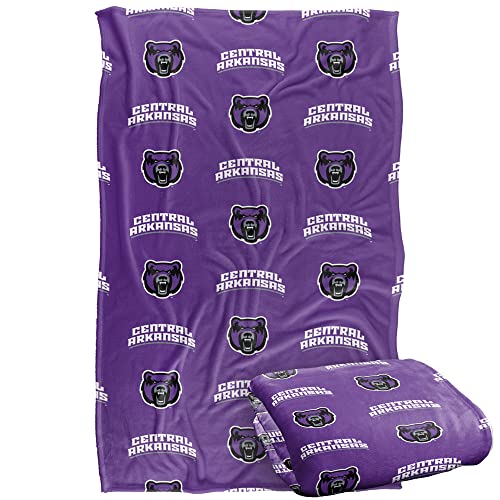University of Central Arkansas Bears Blanket, 36" x 58", Logo Pattern, Silky Touch Super Soft Throw