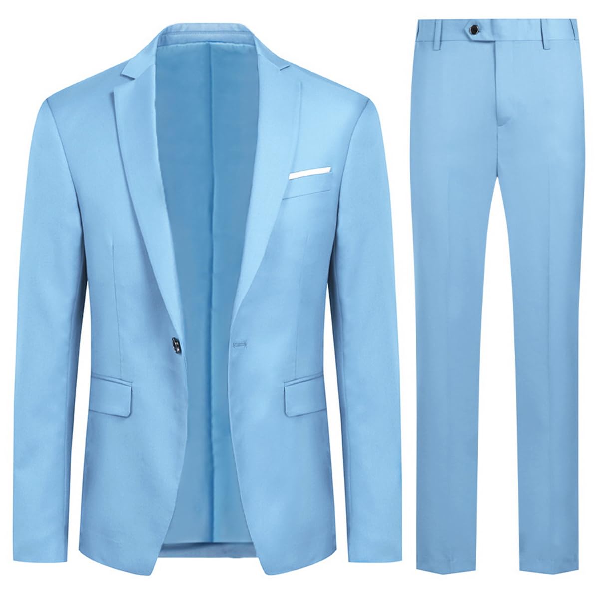 Allthemen Abiti da Uomo 2 Pezzi Suit Slim Fit Wedding Dinner Tuxedo Abiti per Uomo Business Casual Giacca e Pantaloni 10 Colori Disponibili