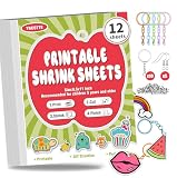 Yncotte 12Pcs Printable Shrink Paper, Plastic Shrinky Dink S...
