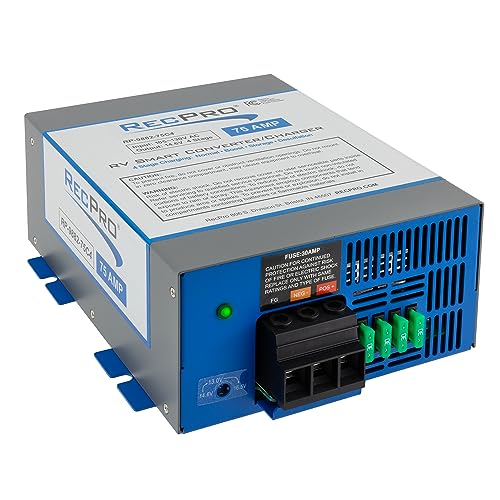 Image of RecPro 75 Amp RV Power Converter & Battery Charger | 4-Stage Charging