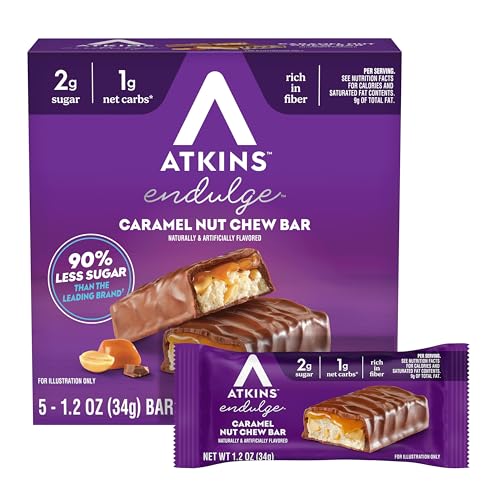 Atkins Endulge Caramel Nut Chew Bar, Dessert...