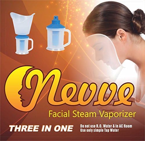 nevve 3 In 1 Plastic Steam Inhaler Facial Sauna, Vaporizer and Nose Steamer (Blue)