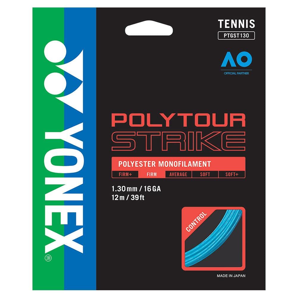 YONEX Poly Tour Strike Tennis String Set (17, Grey)