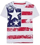 Little Hand Kids American Flag T-Shirts Boys 4th of July Clothes Summer Patriotic Tee Shirts for Toddler Size 4 5