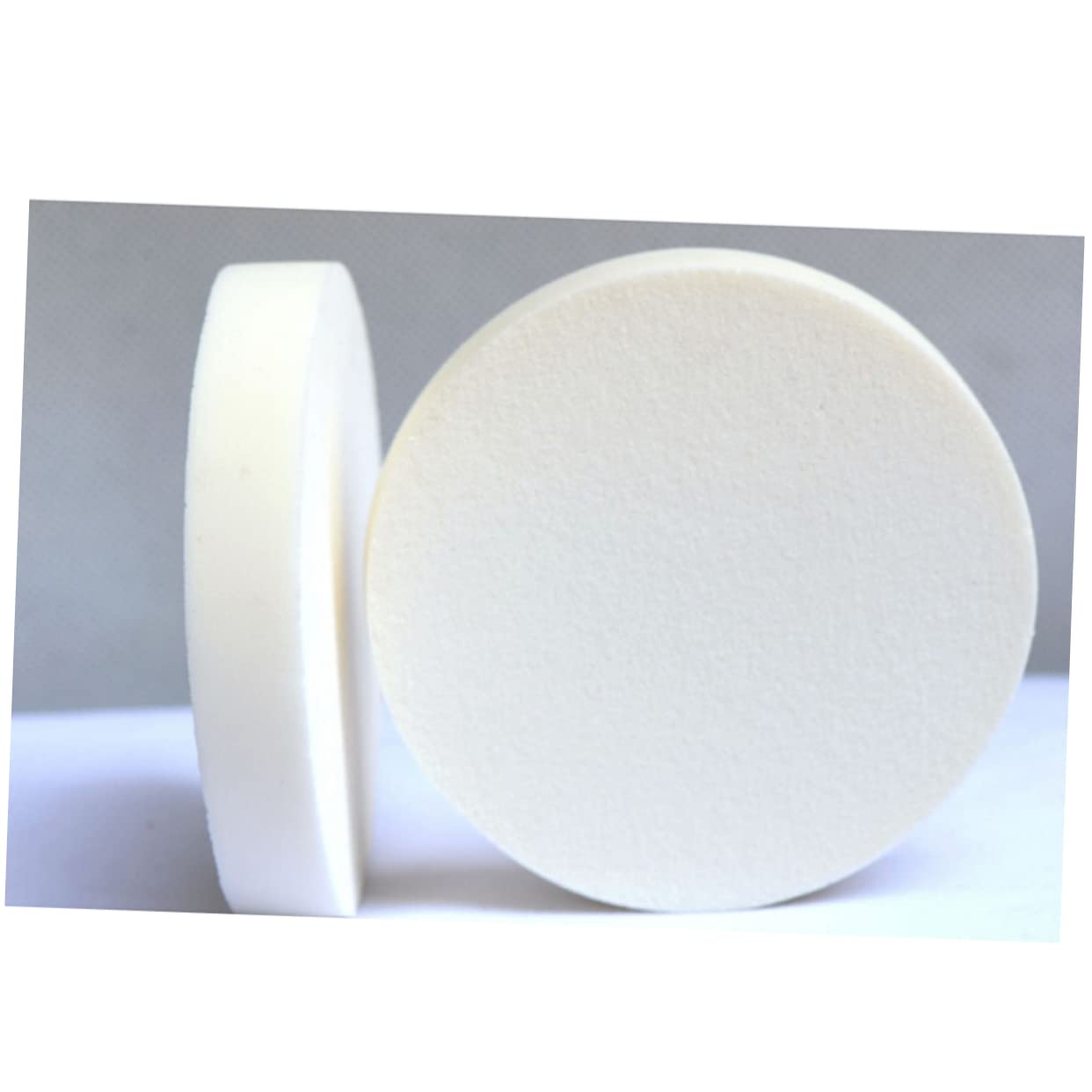 AUTSUPPL 10Pcs Facial Powder Puff Sponges Round Makeup Applicators for Foundation Blush and Cosmetics Soft and Durable Design for Comfortable Skin Touch White