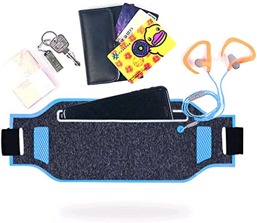 Sac Banane Homme Femme Noir Sac Ceinture Etanche Sports et Loisirs Grande Capacité Ultra-mince et Léger,pour Transporter des Téléphones,des Clés convient pour Gym,Jogging,Escalade,Randonnée(Bleu) Cover