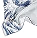 YangtzeStore Long Crepe Silk Scarf Classic Art Print (Great Wave off Kanagawa)