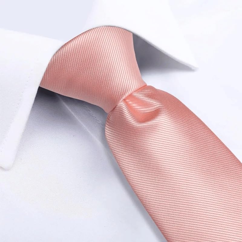 Corbata de seda rayada para mujer y hombre miniatura 2