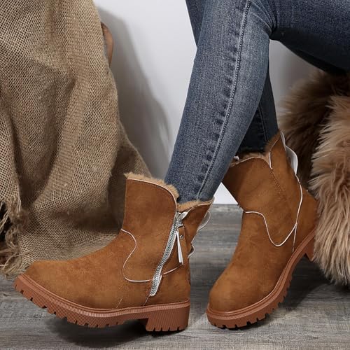 Botas de nieve de lana real térmicas para el invierno 7