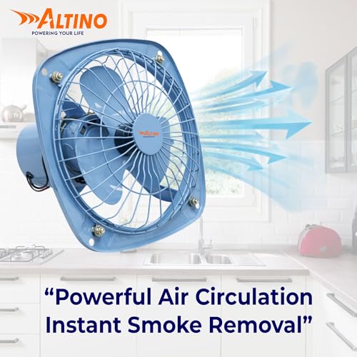 Image of Altino Heavy Duty Fresh Air Exhaust Fan for Industrial, Kitchen, Home, etc| High Speed Motor, Energy Efficient, Low Noise Operation & Easy to Clean, 1 Yr Warranty (Grey, 6 Inch, Reversible Rotation)