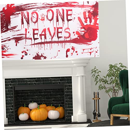 PartyKindom 2 Peças Banner De Halloween Cortina De Adereço Blm Cenário De Assustador Cortina Sangren