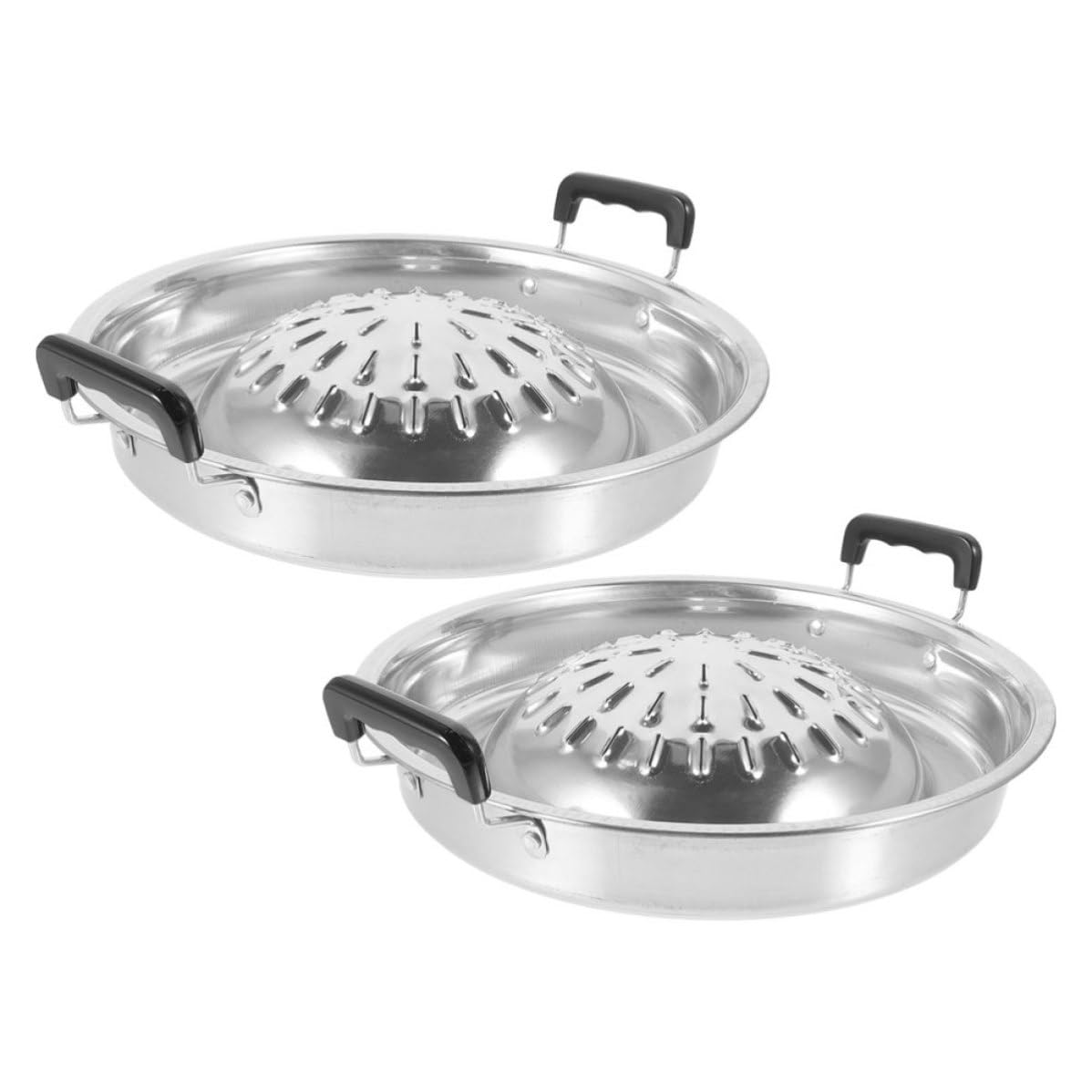 2 Piezas Parrilla Coreana Redonda de Aluminio