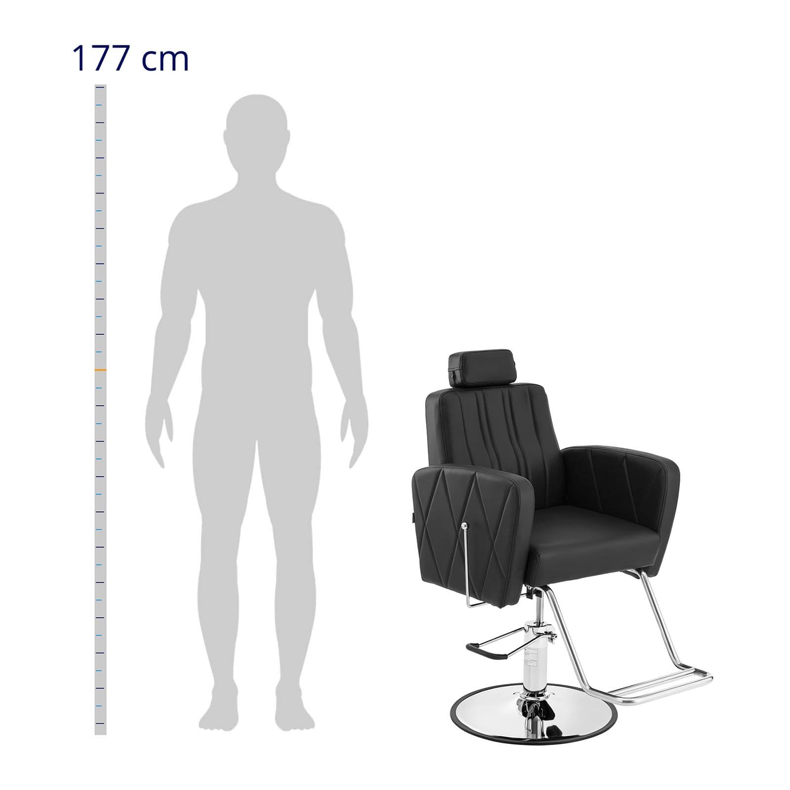 Physa Physa Dudley Black Friseurstuhl mit Fußstütze Dudley Black Waschsessel Barberstuhl Friseursessel Friseurstuhl mit Kopfstütze
