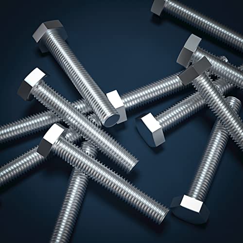 Image of 3 /8-16 x 2-3 /4 inch (5 /8 to 7 inch Optional) Hex Head Screw Bolt, Stainless Steel 18-8(304), Fully Threaded,10pcs