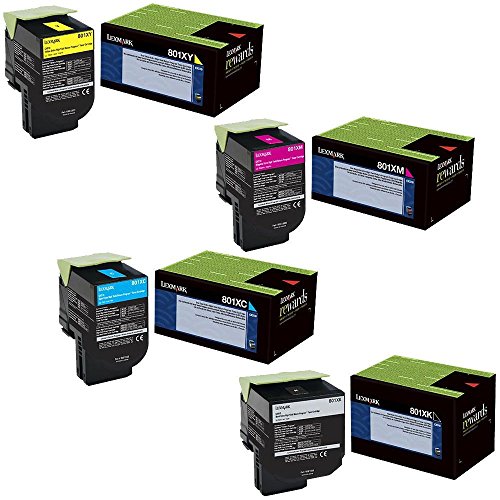 Pack Lexmark 80C1XK0 80C1XC0 80C1XM0 80C1XY0 Extra High Yield