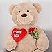 Tezituor Giant Teddy Bear 6ft Stuffed Animals - “I Love You”Red Heart Jumbo Human Size Teddy Bear for Girlfriend,Boyfriend,Wife,Lover-Birthday, Anniversary, Valentines, or Long Distance