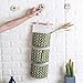Transer Wall Mounted 3 Bags Storage Bag Over the Door Storage Pockets Wall Door Closet Hanging Storage Bag Organizer (Green)