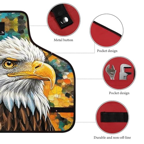 Delantal Bald Eagle para hombres y mujeres con 8 bolsillos miniatura 3