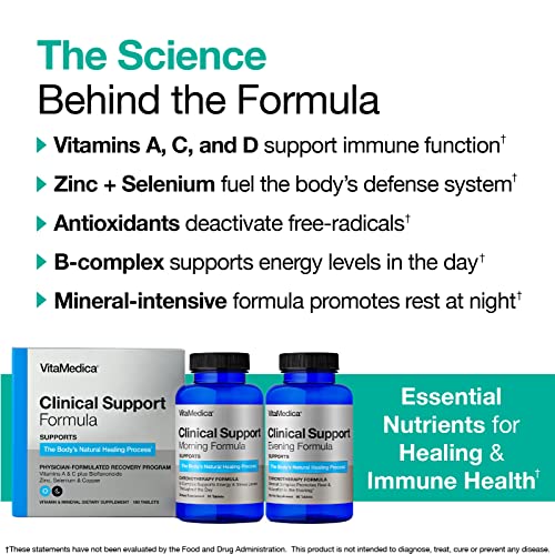 Vitamedica | Clinical Support Formula | Promotes Collagen & Wound Healing | Vitamin C, D, & A To Support Healthy Immune Function | Zinc + Selenium | Vitamin B | Multivitamin For Women & Men #TOP2