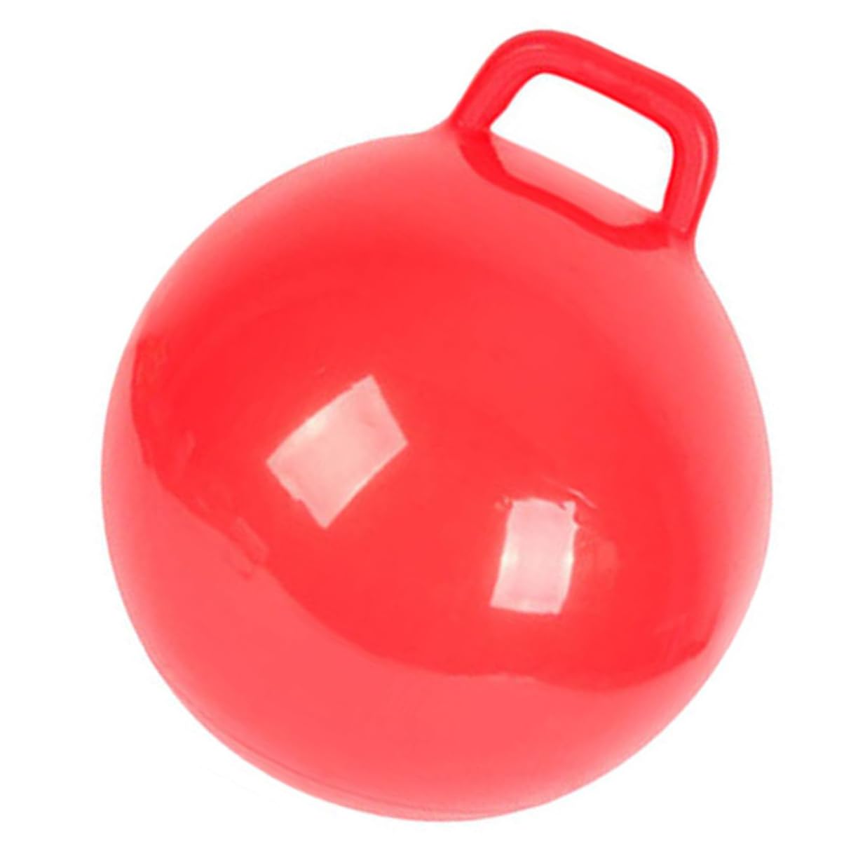 KONTONTY 2Pcs Inflatable Bounce Ball with Handle Fun Jumping for Aged for Indoor and Outdoor
