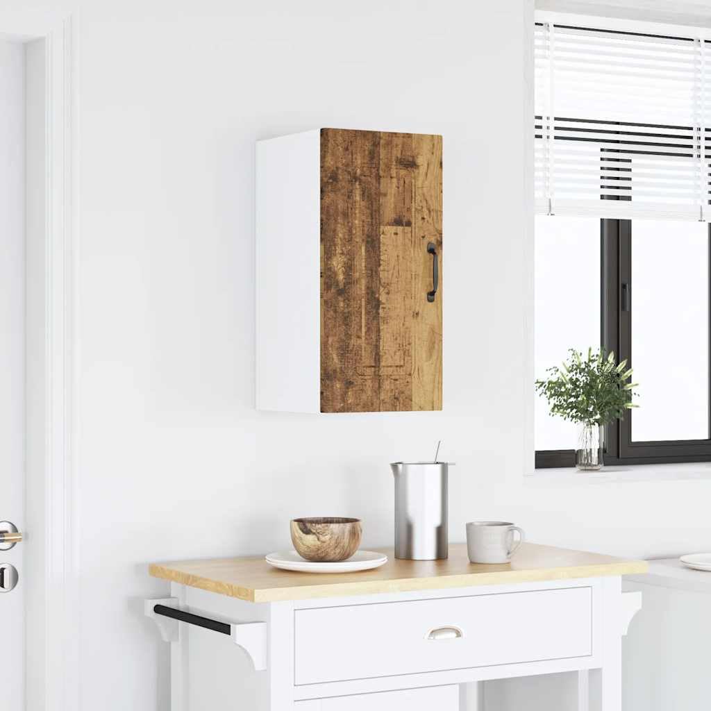 Küchen-Hängeschrank Kalmar Altholz-Optik Holzwerkstoff 30x31x60 cm mit Stauraum und Tür, belastbar bis 50 kg, vielseitig für Küche, Esszimmer, Vorratsschrank, Organizer und Aufbewahrung