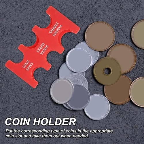Porta Monedas Japonés 2 Piezas, Organizador Coin Holder ABS miniatura 5