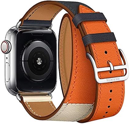 Amazon Apple Watch アップルウォッチ トライカラー ダブル バンド ベルト メンズ レディース 男女 男性 女性 ビジネス フォーマル 38mm 40mm 38 40 42mm 44mm 42 44 Iwatchベルト 保護ベルト レザー 交換 スマートウォッチ Series1 2 3