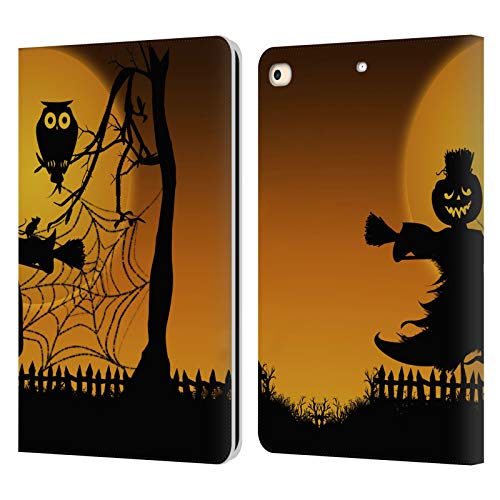 Étui cuir iPad 9.7 Simone Gatterwe Épouvantail Halloween Housse de protection tablette Apple
